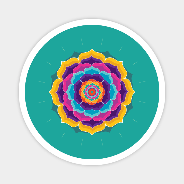 Colorful Mandala Magnet by emma17